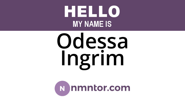 Odessa Ingrim
