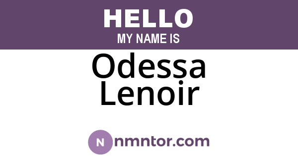 Odessa Lenoir