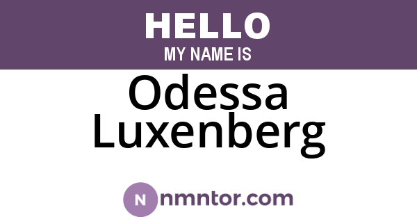 Odessa Luxenberg