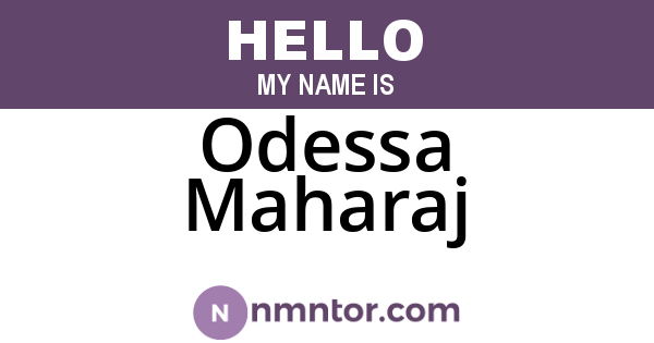Odessa Maharaj