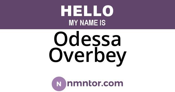 Odessa Overbey