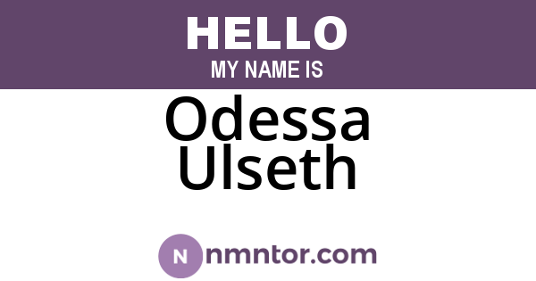 Odessa Ulseth