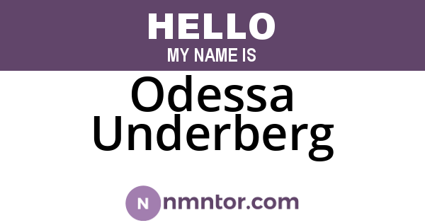Odessa Underberg