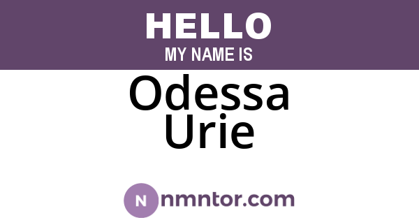 Odessa Urie