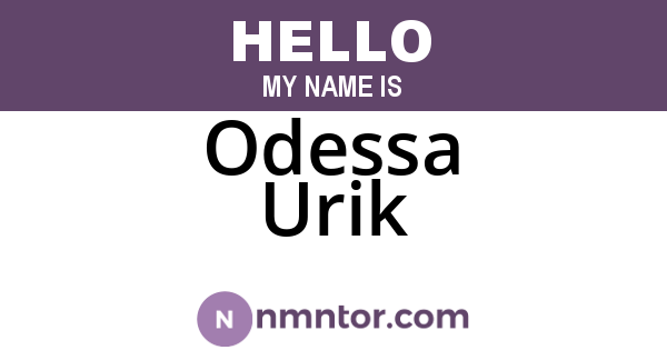 Odessa Urik