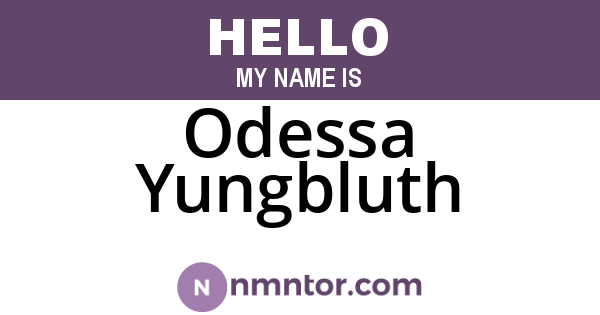 Odessa Yungbluth