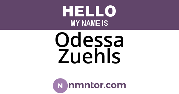Odessa Zuehls