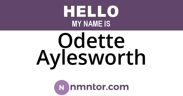 Odette Aylesworth