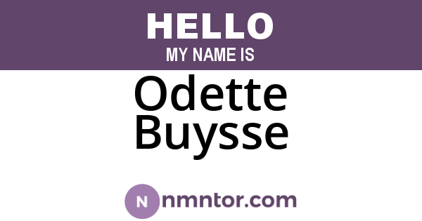 Odette Buysse
