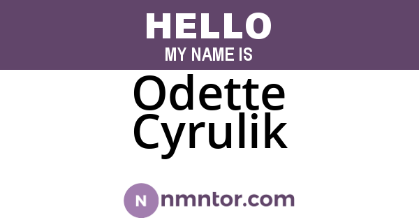 Odette Cyrulik