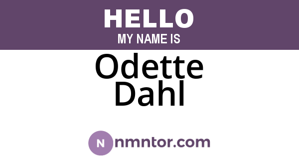 Odette Dahl