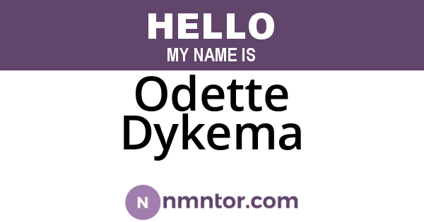 Odette Dykema