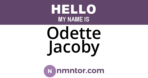 Odette Jacoby
