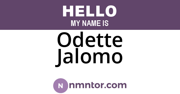 Odette Jalomo