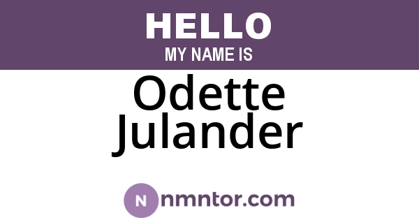 Odette Julander