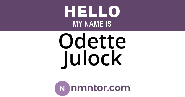 Odette Julock