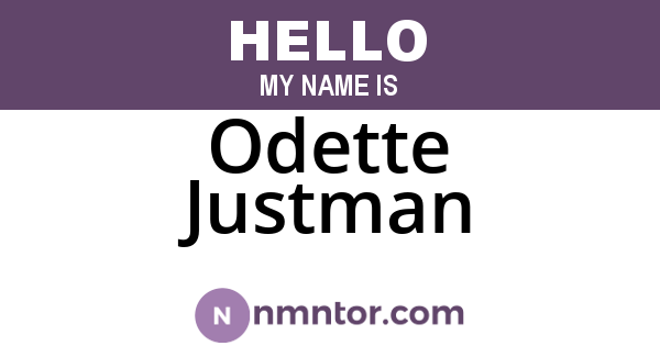 Odette Justman