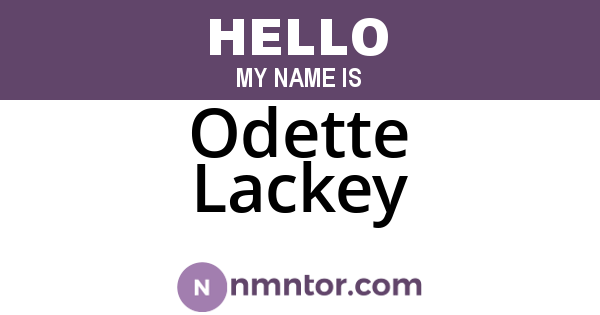 Odette Lackey