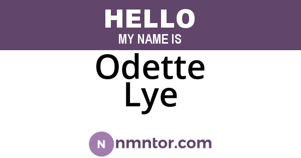 Odette Lye
