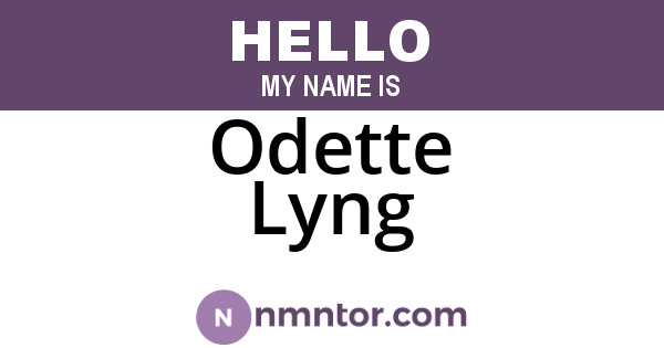 Odette Lyng
