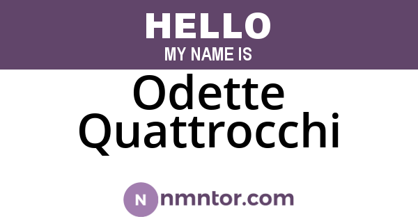 Odette Quattrocchi