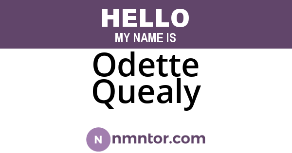 Odette Quealy