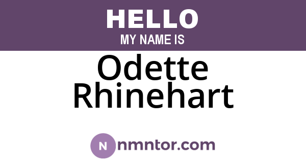 Odette Rhinehart