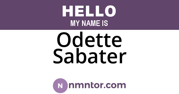 Odette Sabater