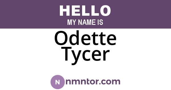 Odette Tycer