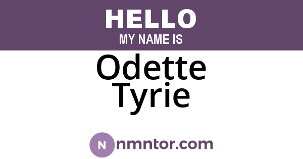 Odette Tyrie