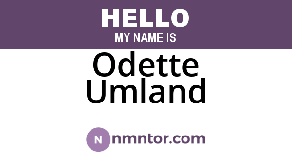 Odette Umland