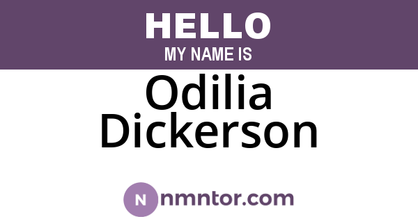 Odilia Dickerson