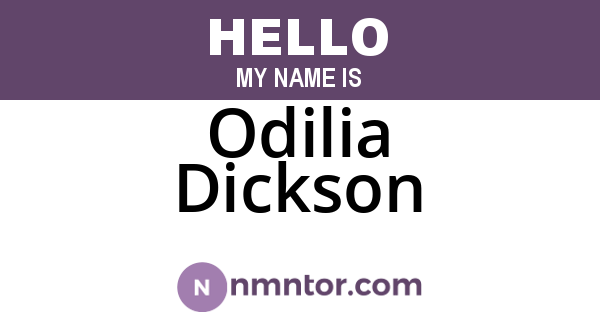 Odilia Dickson