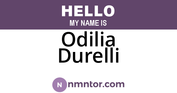 Odilia Durelli