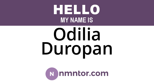 Odilia Duropan