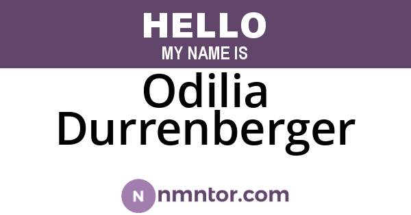 Odilia Durrenberger