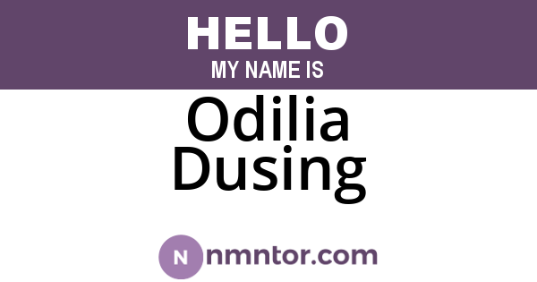 Odilia Dusing