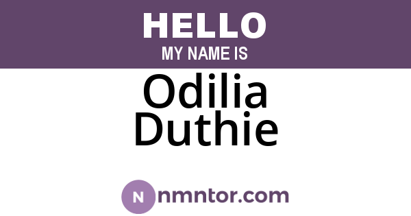 Odilia Duthie