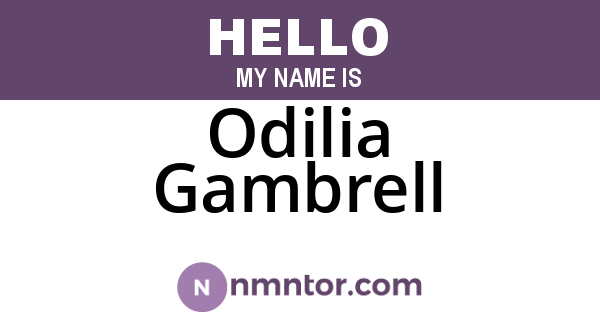 Odilia Gambrell
