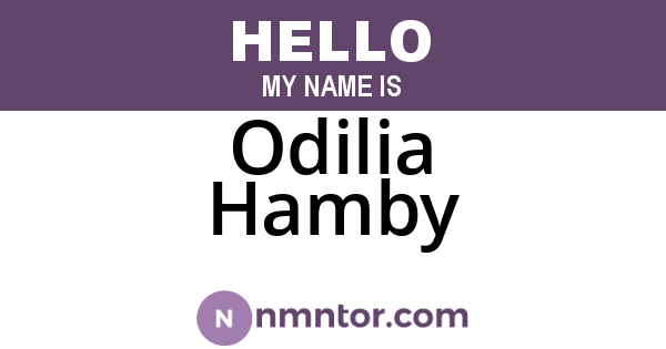 Odilia Hamby