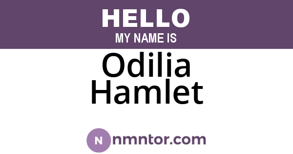 Odilia Hamlet
