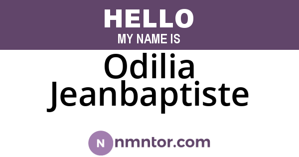 Odilia Jeanbaptiste