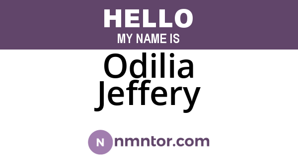 Odilia Jeffery