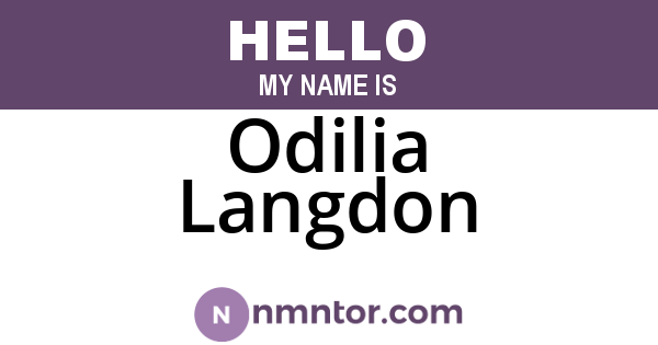 Odilia Langdon