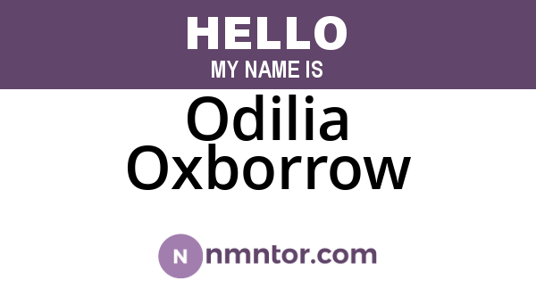 Odilia Oxborrow