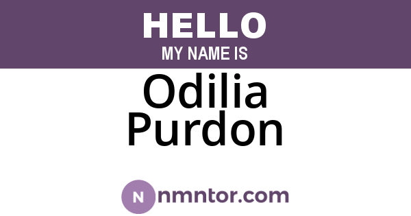 Odilia Purdon