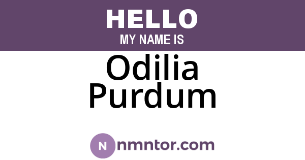 Odilia Purdum