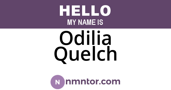 Odilia Quelch