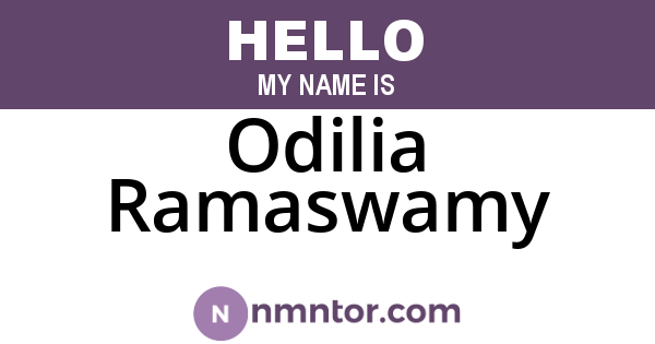 Odilia Ramaswamy