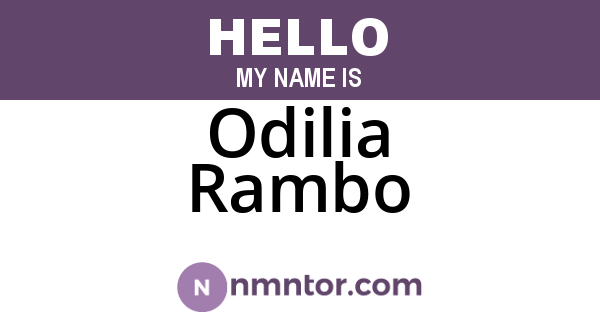 Odilia Rambo
